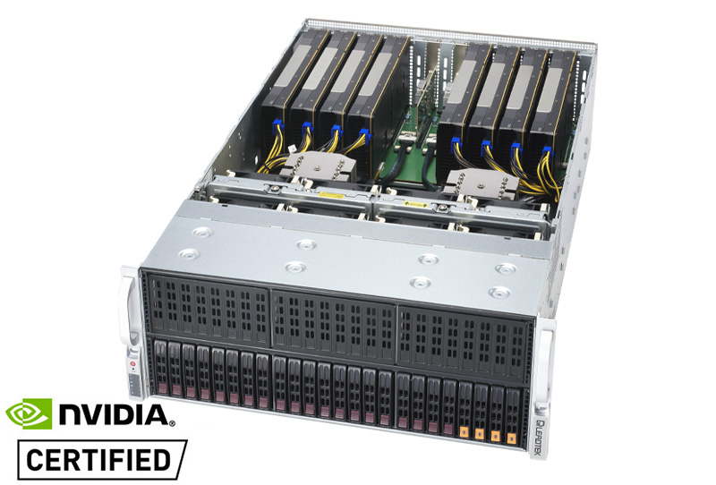 GPU2020 Scalar 4U server with 8x NVIDIA GPUs & 2x AMD EPYC processors